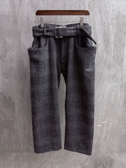 Yohji Yamamoto Wool Blend Straight Leg Pants