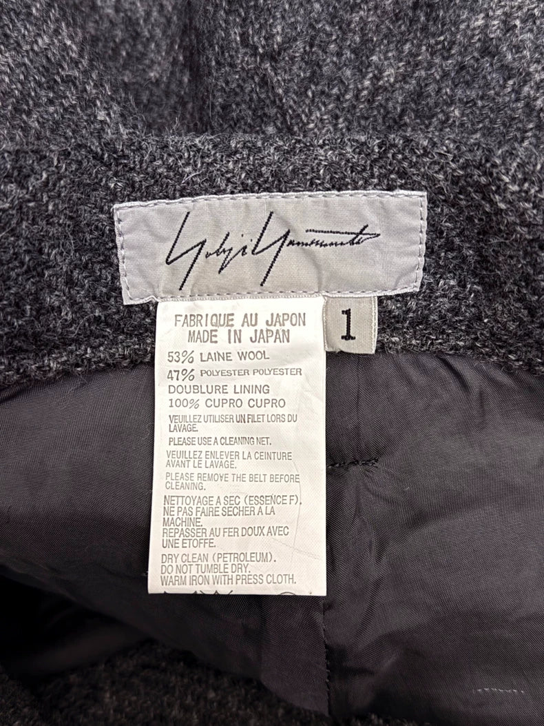 Yohji Yamamoto Wool Blend Straight Leg Pants