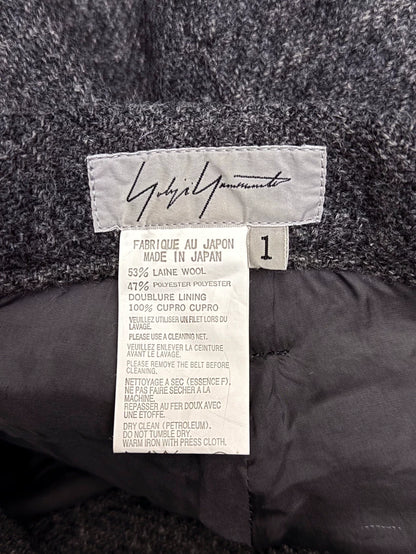 Yohji Yamamoto Wool Blend Straight Leg Pants