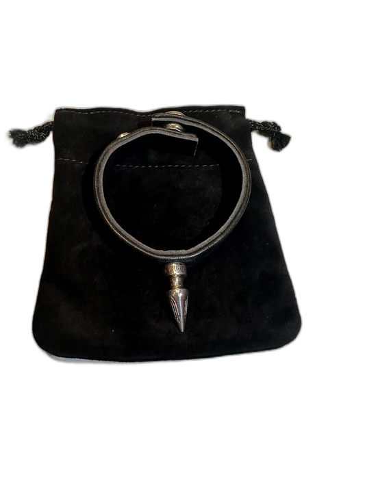 Chrome Hearts Spike Leather Bracelet