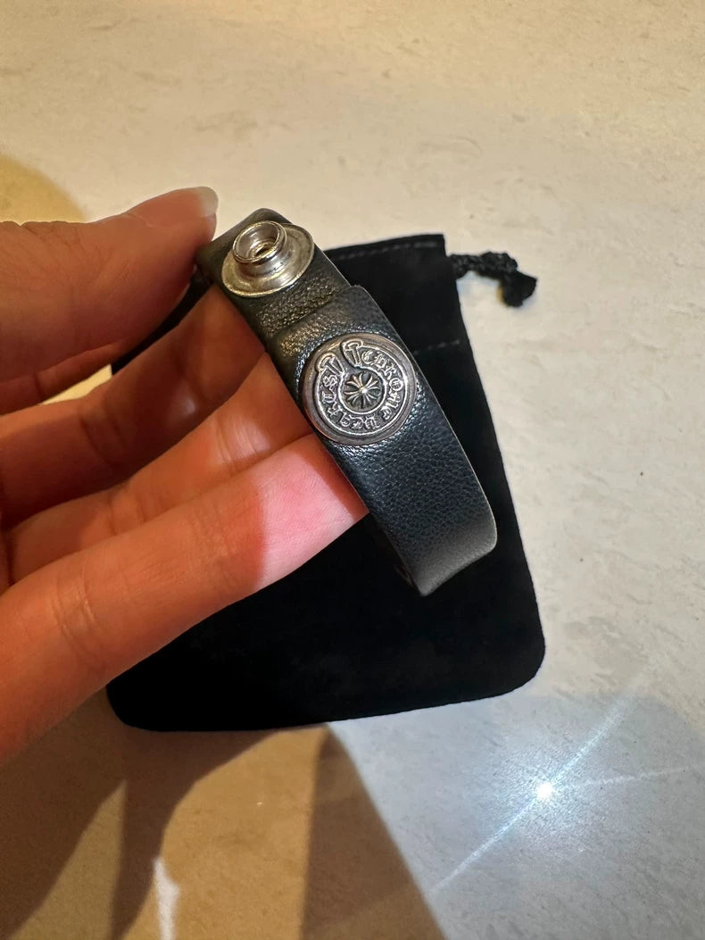 Chrome Hearts Spike Leather Bracelet