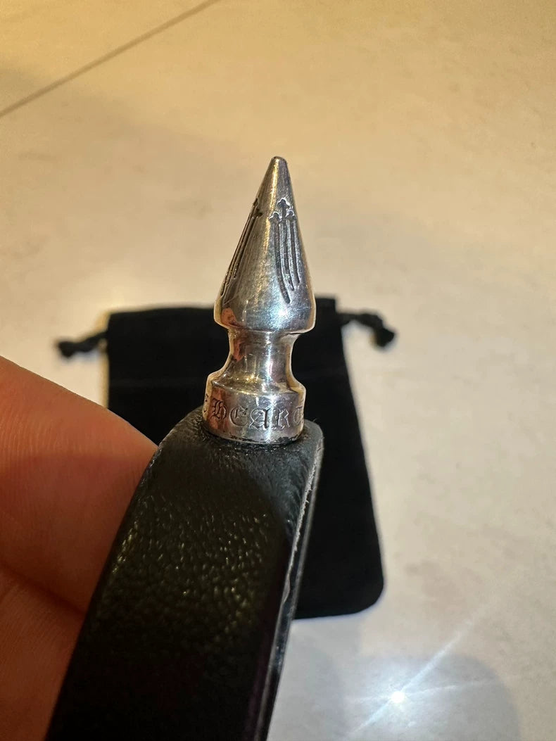 Chrome Hearts Spike Leather Bracelet