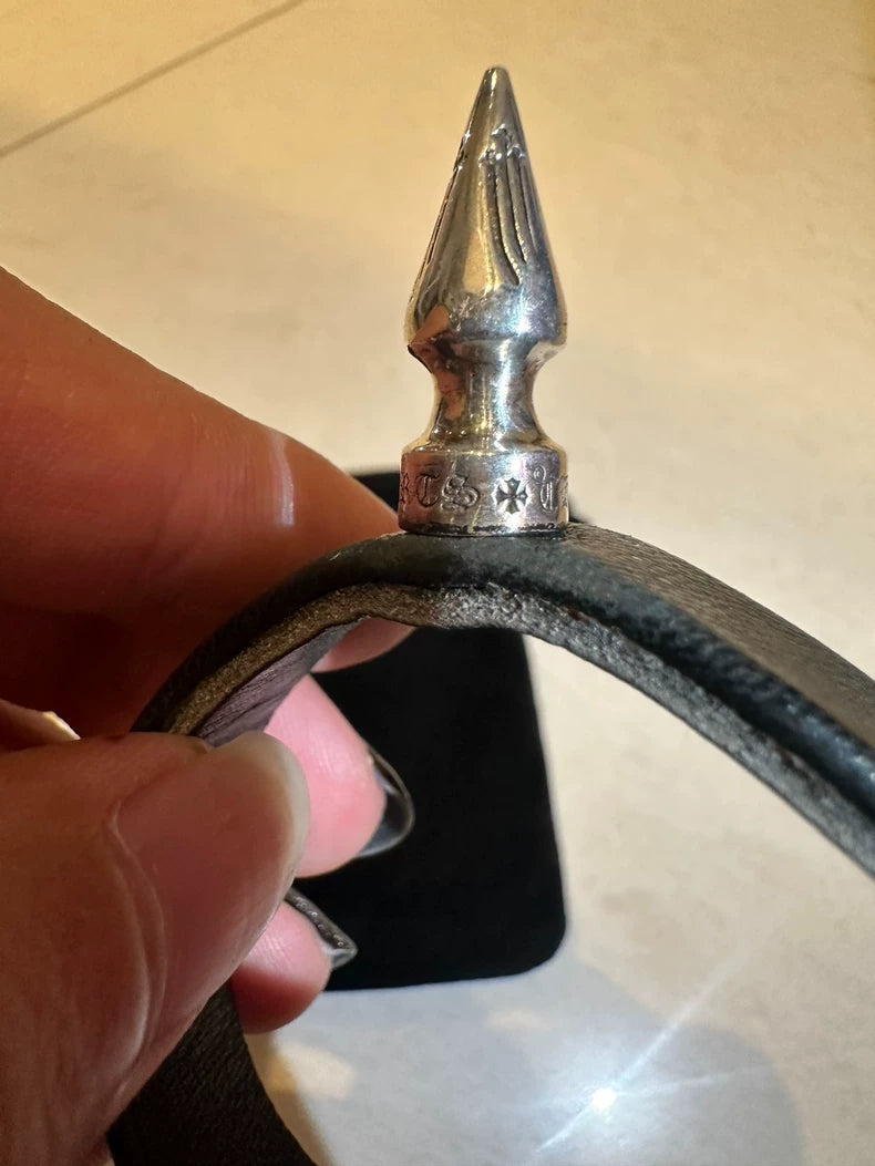 Chrome Hearts Spike Leather Bracelet