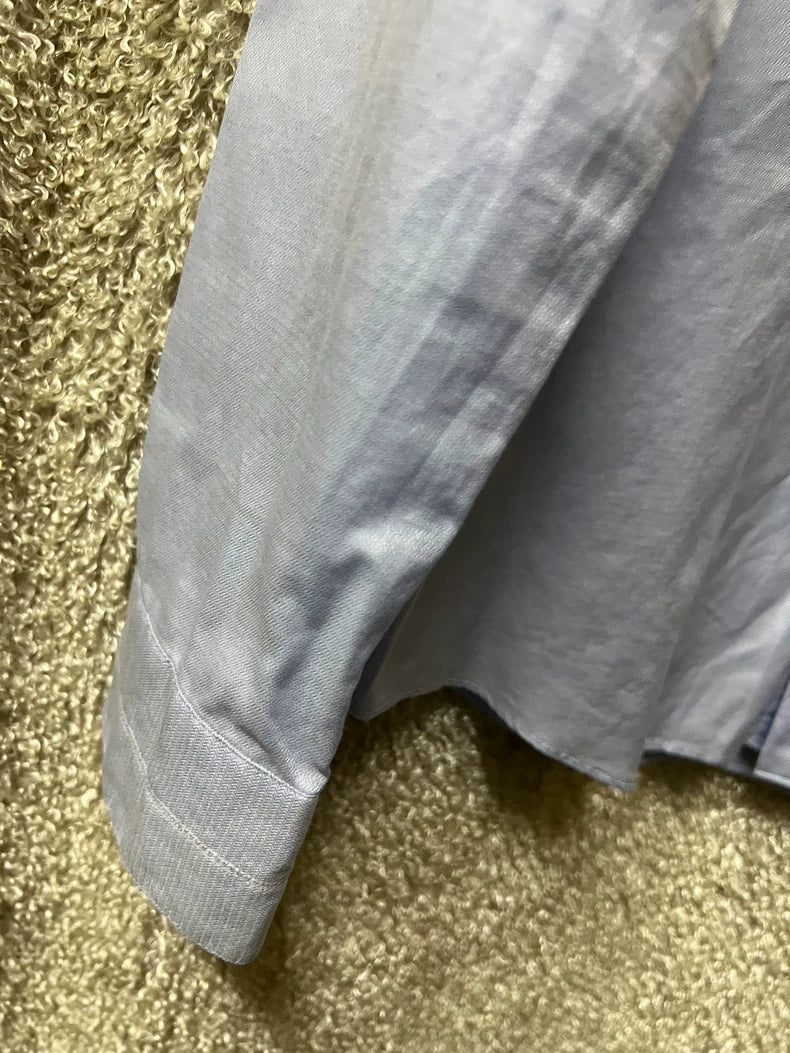 Hermes Men's Light Blue Long Sleeve Shirt