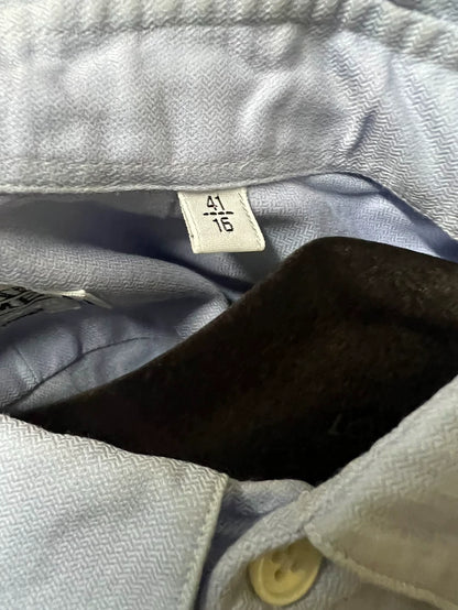 Hermes Men's Light Blue Long Sleeve Shirt