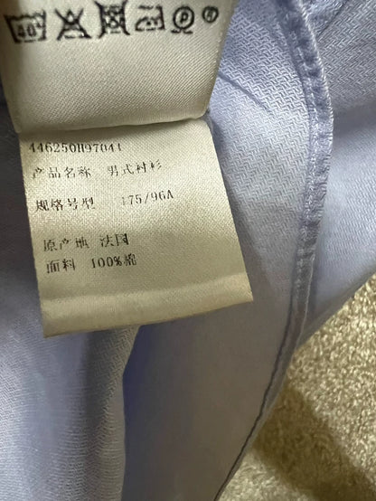 Hermes Men's Light Blue Long Sleeve Shirt