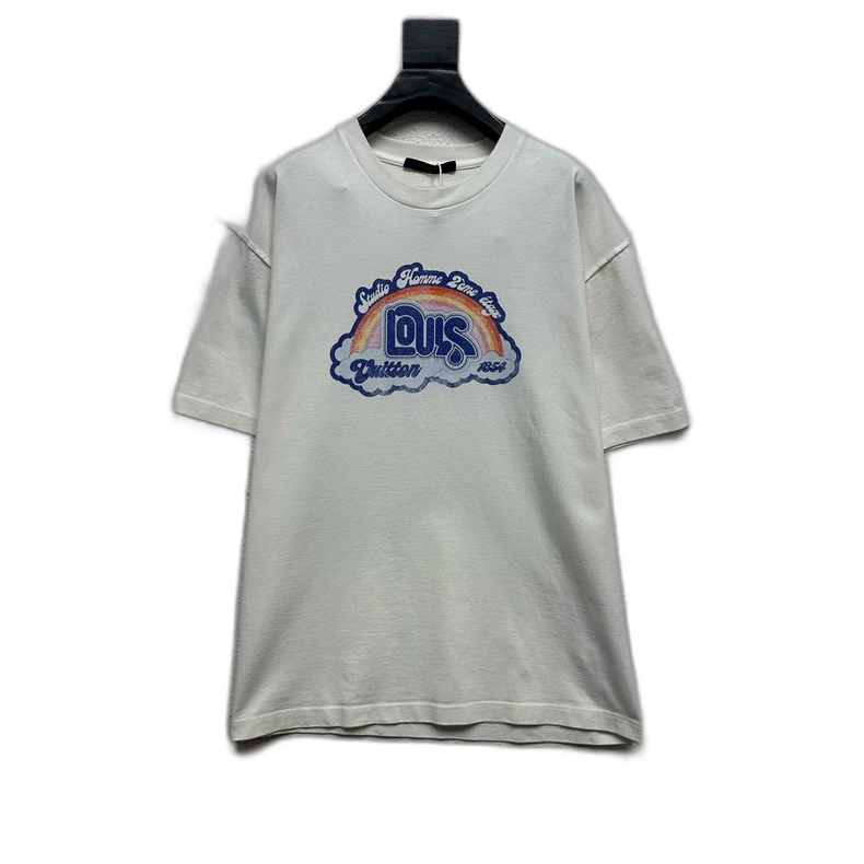 Louis Vuitton Rainbow Logo White T-Shirt