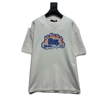 Louis Vuitton Rainbow Logo White T-Shirt