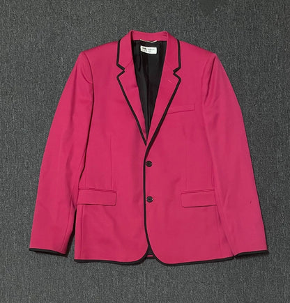 Saint Laurent Pink Wool Blazer Jacket-yf