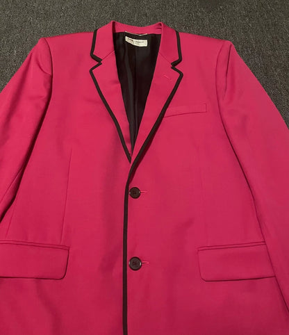 Saint Laurent Pink Wool Blazer Jacket-yf