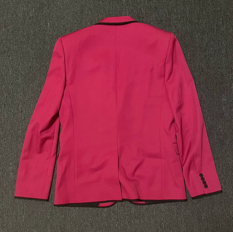 Saint Laurent Pink Wool Blazer Jacket-yf