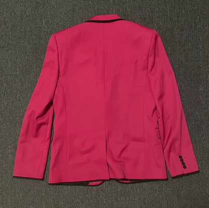 Saint Laurent Pink Wool Blazer Jacket-yf