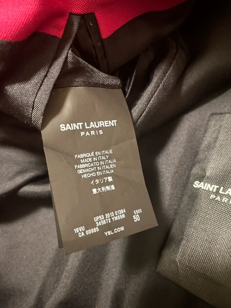 Saint Laurent Pink Wool Blazer Jacket-yf