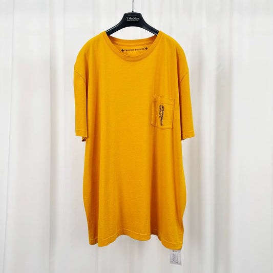 Chrome Hearts Yellow Print Short Sleeve Shirt-yf