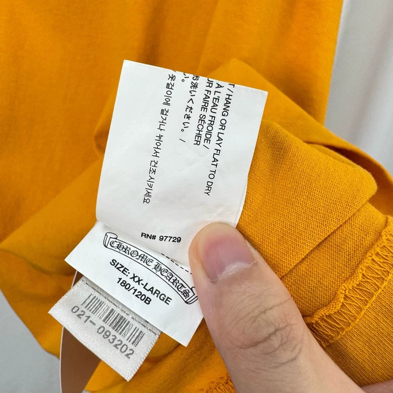 Chrome Hearts Yellow Print Short Sleeve Shirt-yf