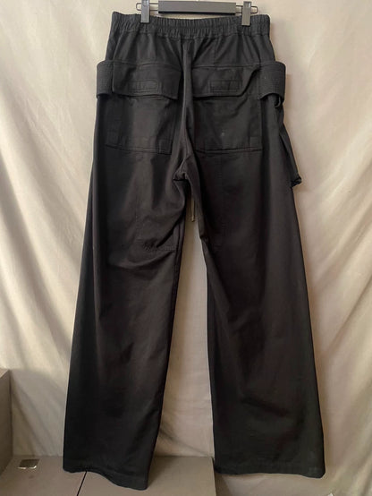 Rick Owens Double Ring Wide-Leg Nylon Pants