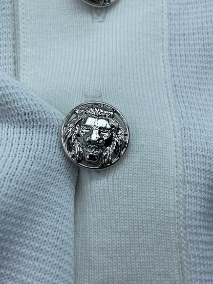 White Knit Short Sleeve Top