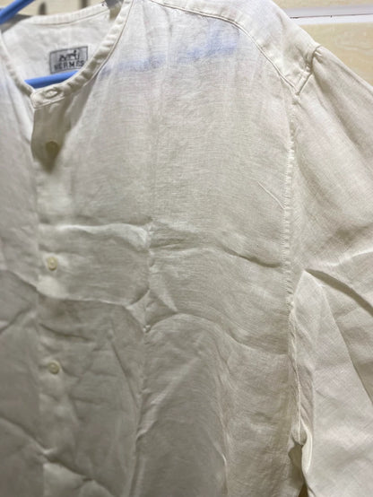 Hermes Men's Linen Long Sleeve Shirt