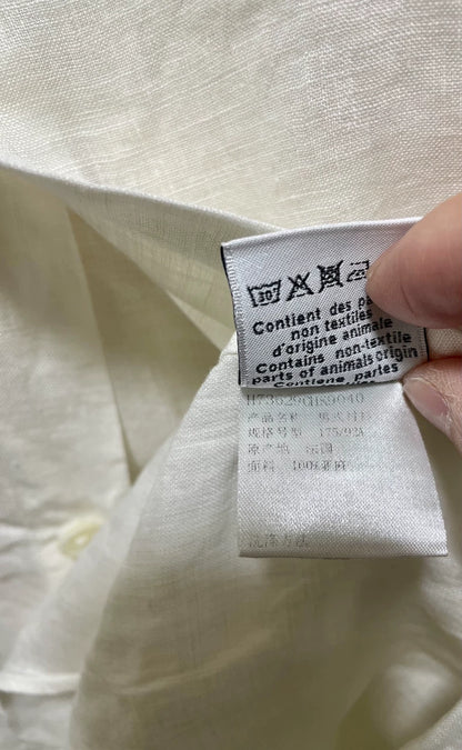 Hermes Men's Linen Long Sleeve Shirt