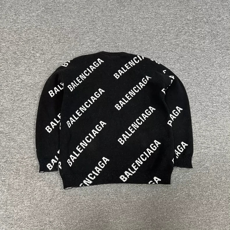 Balenciaga Wool Knit Sweater with Logo