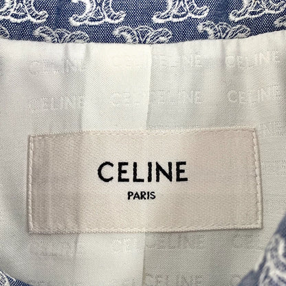 Blue Printed Celine Long Sleeve Jacket