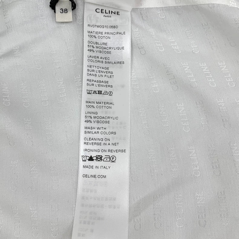 Blue Printed Celine Long Sleeve Jacket