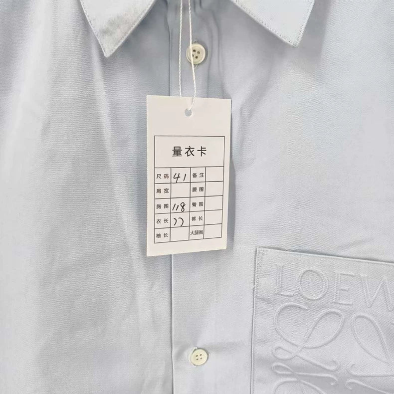 LOEWE Light Blue Logo Pocket Shirt
