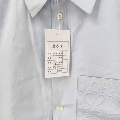 LOEWE Light Blue Logo Pocket Shirt