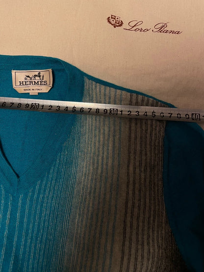 Hermes Camel Wool V-Neck Pullover