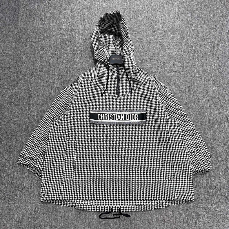 Dior Houndstooth Embroidered Anorak Jacket-zp