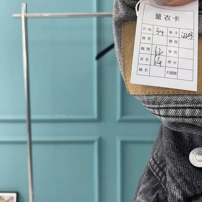 Balenciaga Red Collared Logo Denim Jacket