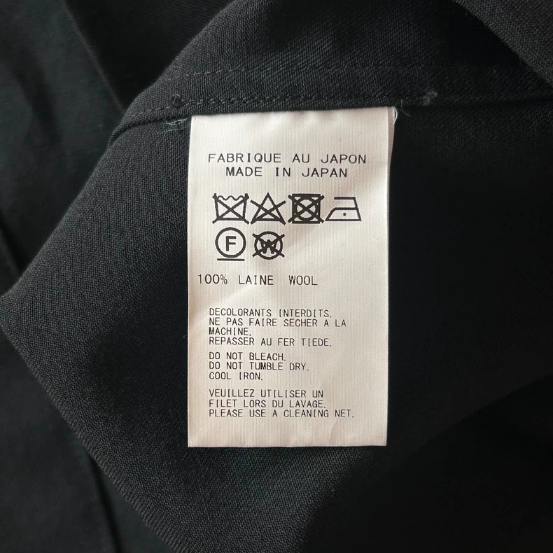 Yohji Yamamoto Wool Button Shirt with Scarf