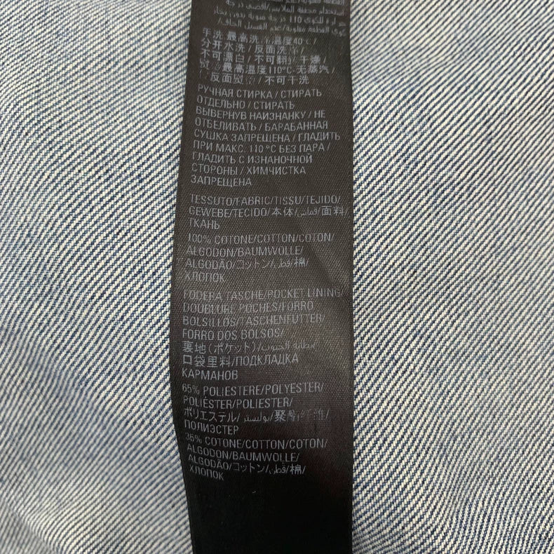 Balenciaga Blue Graffiti Print Denim Jacket