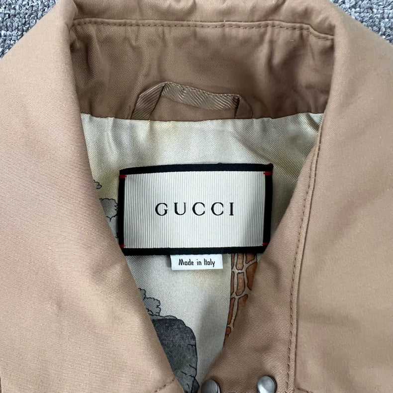 Gucci Embroidered Cat Trench Coat