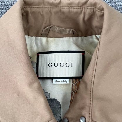 Gucci Embroidered Cat Trench Coat