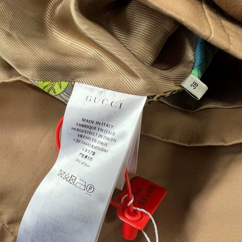 Gucci Embroidered Cat Trench Coat