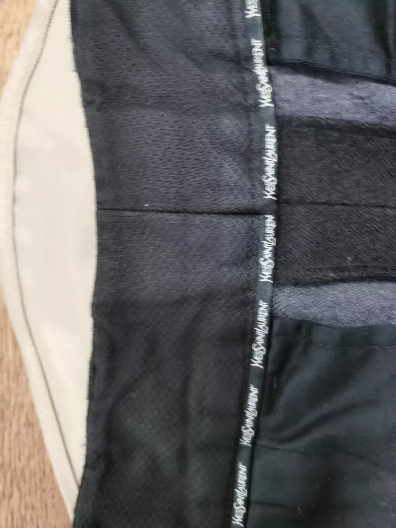 YSL Runway Patchwork Lambskin Wool Trousers