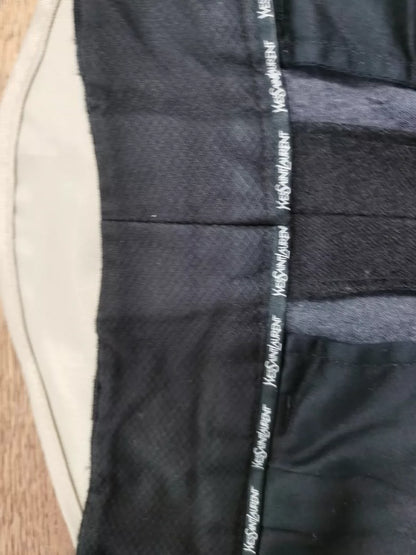 YSL Runway Patchwork Lambskin Wool Trousers