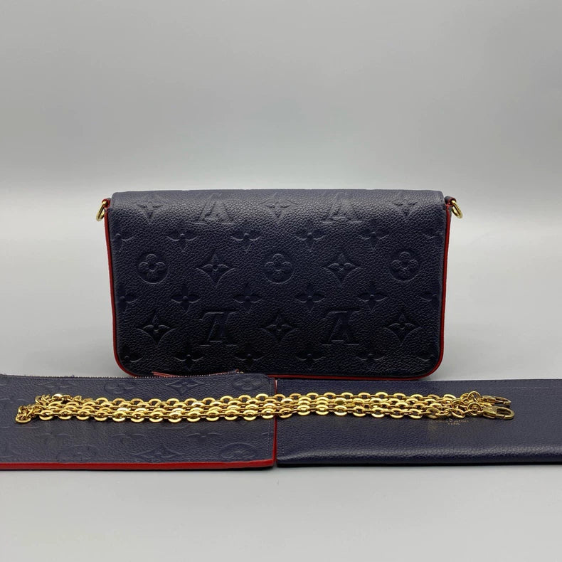 Louis Vuitton Leather Chain Crossbody Bag