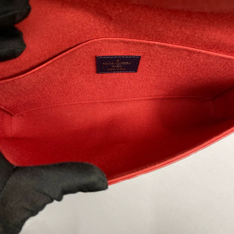 Louis Vuitton Leather Chain Crossbody Bag