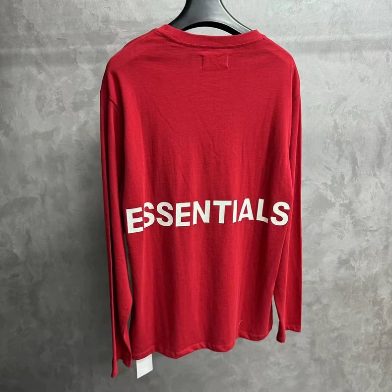 Fear of God Red Logo Long Sleeve Shirt