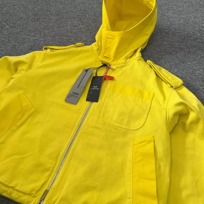 Dior Yellow Hooded Denim Jacket