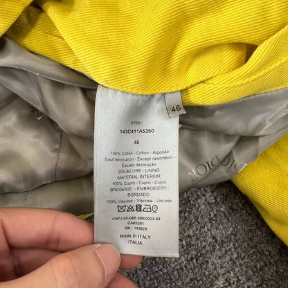 Dior Yellow Hooded Denim Jacket