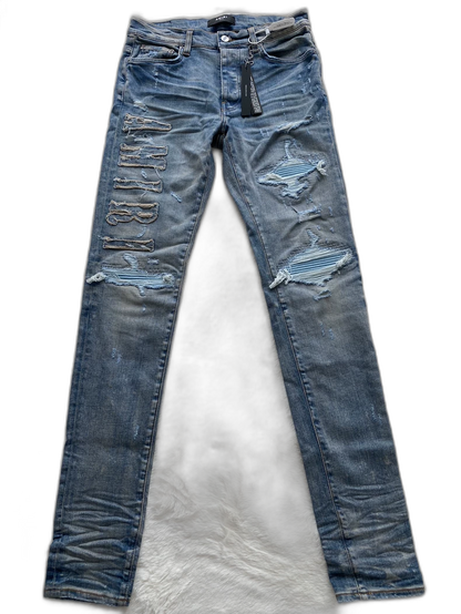 Amiri Blue Denim Logo Jeans