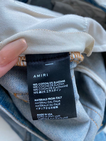 Amiri Blue Denim Logo Jeans