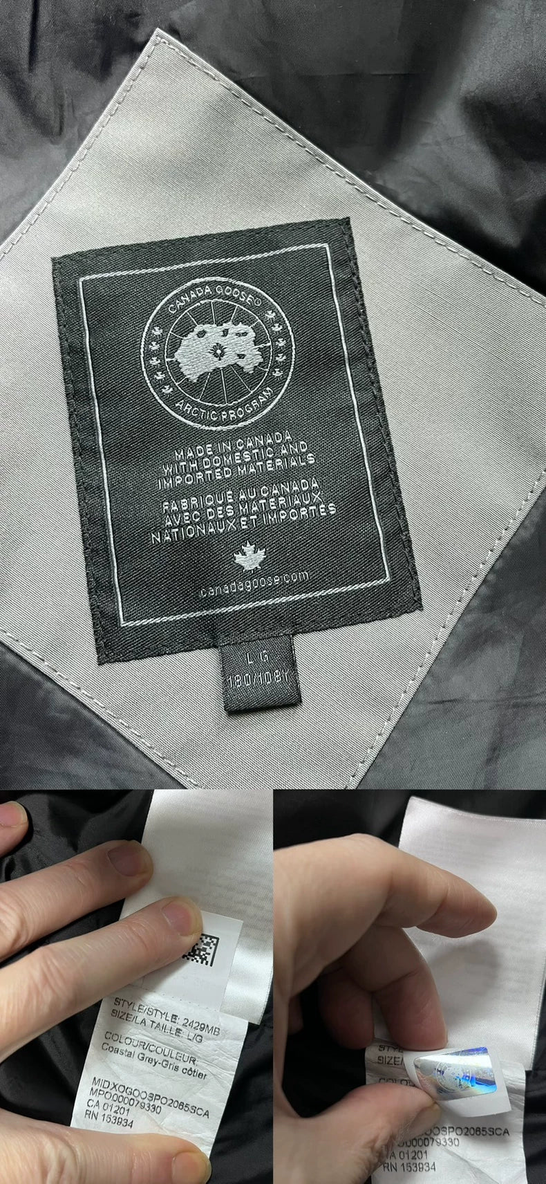 Canada Goose Light Gray Jacket Size L