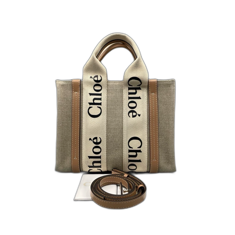 Chloe Woody Canvas Tote Bag