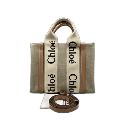 Chloe Woody Canvas Tote Bag