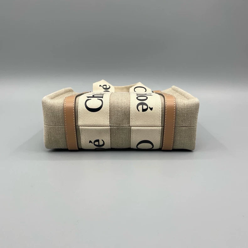 Chloe Woody Canvas Tote Bag