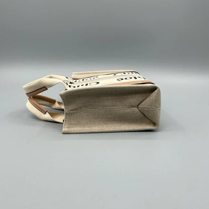 Chloe Woody Canvas Tote Bag